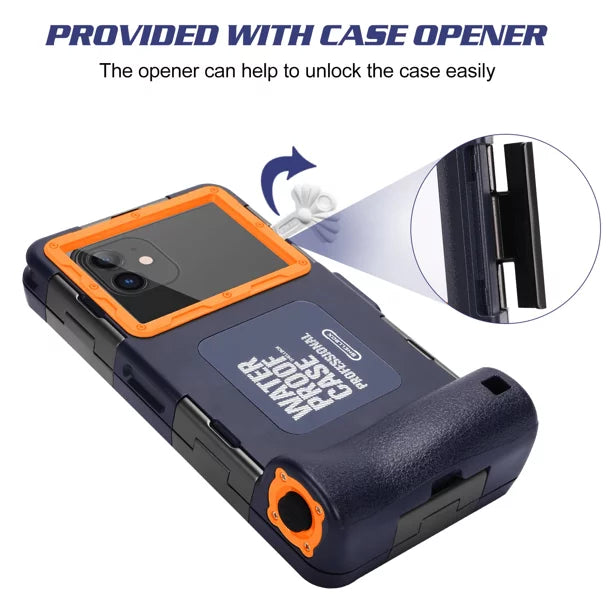 UrbanX Professional [15m/50ft] Swimming Diving Surfing Snorkeling Photo Video Waterproof Protective Case Underwater Housing for Oppo A53s And all Phones Up to 6.9 Inch LCD with Lanyard