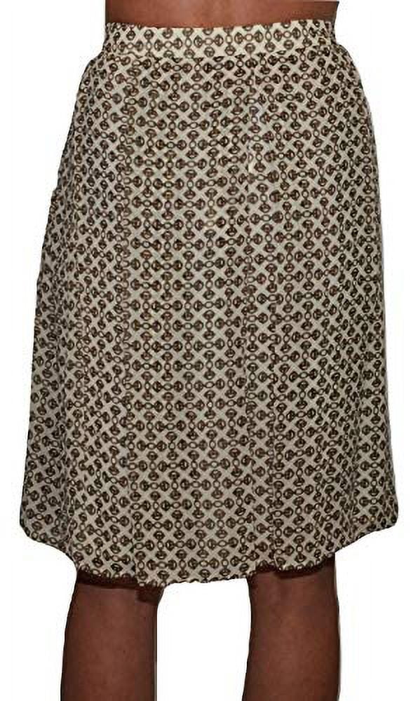 Tory Burch Chain Print Pleated Skirt Silk Chiffon, Harvest Chains, 12