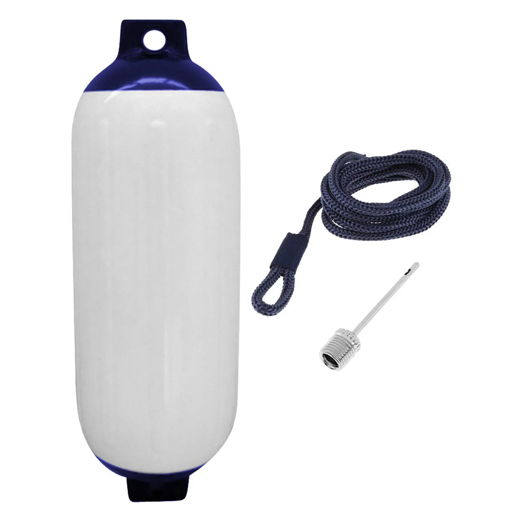 vessel Fenders,craft Fenders Protector with Rope and Nozzles,vessel Fenders Set Speedboat Anti Collision 4x16in,Marine craft Fenders for Docking Protection,Inflatable vessel Bumper Fishing Boats