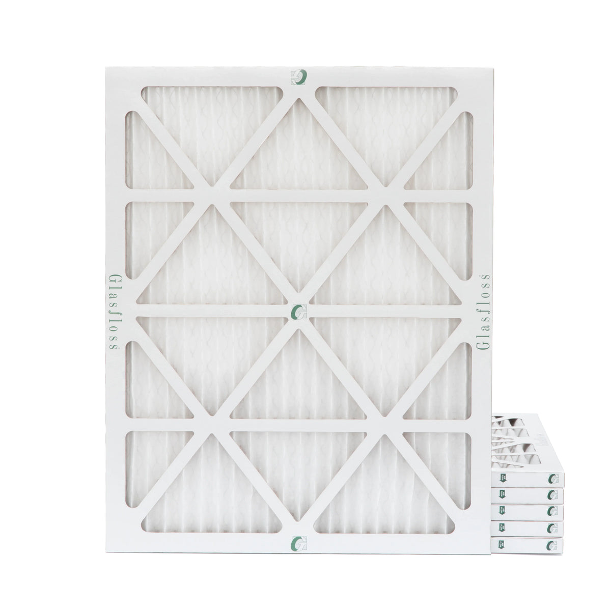 Actual Size: 17-1/2 x 19-1/2 x 7/8. 6 Pack of 18x20x1 MERV 13 Pleated Air Filters by Glasfloss