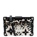 Pre-owned LOUIS VUITTON Petite Malle Graphic Print Leather Crossbody Bag Black/Multicolor