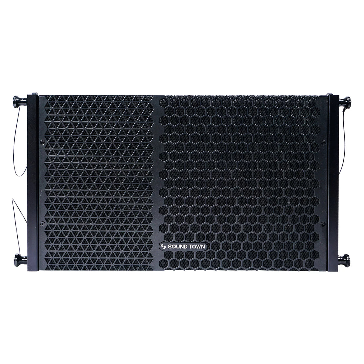 Sound Town ZETHUS Series Line Array Speaker System with Four Compact Powered 1 X 10-inch Line Array Speakers, Black for Stages, Clubs, Bars, Restaurants, Churches and Schools