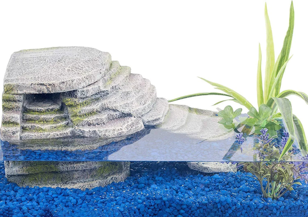 Penn-Plax Reptology Crystal-Falls Tiered moisture Filtration System for Turtles and Amphibians, Gray