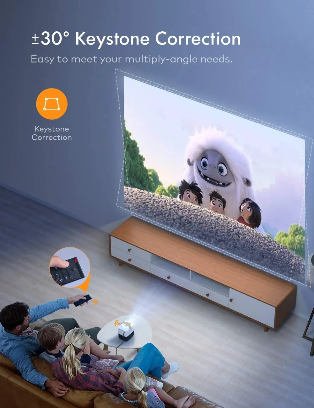 APEMAN LC450 Mini Portable Projector ,LCD Home Theater Support 1080P,120 inch Screen, 50000Hrs