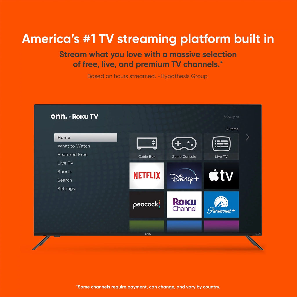 58” Class 4K UHD (2160P) LED Roku Smart TV HDR (100069454). onn