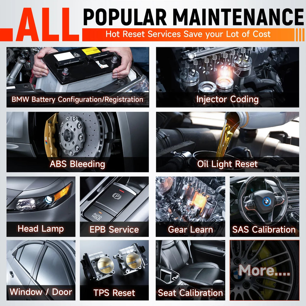 Foxwell NT710  Car Scanner Bi-Directional Control Scan Tool Active Test OBD2 Scanner All Systems Diagnostic Tool 31+ Maintenance Services Automotive Code Reader for  MINI RR OBDII Automobiles