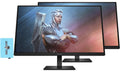 OMEN HDR Monitor 780F9AA#ABA Bundle with Docztorm Dock, 27" FHD IPS (1920x1080) 165 Hz Display, 2 HDMI 2.0, 1 DisplayPort 1.4, AMD FreeSync, Ideal for Gaming, Black (2023 Latest Model) (2 Pack)