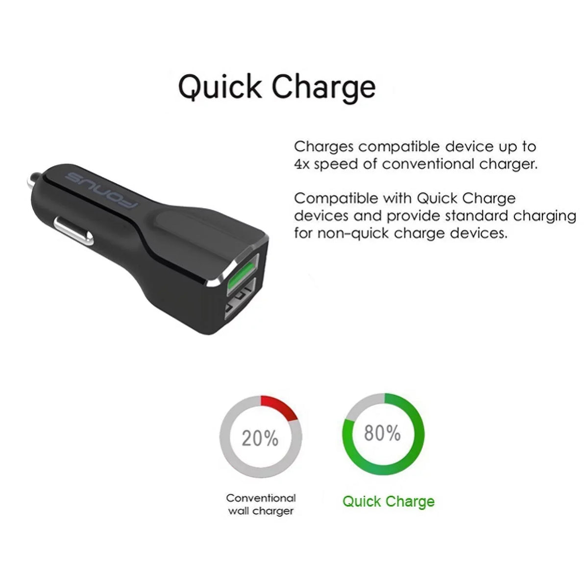 Black Leather Phone Case w 4-in-1 Adaptive Fast Home Car Charger 6ft Long (Two) USB Cable Bundle Z2D for  Liquid Jade Primo - Alcatel Idol 4S -  ZenFone 5z 4 Pro - Blackberry Motion