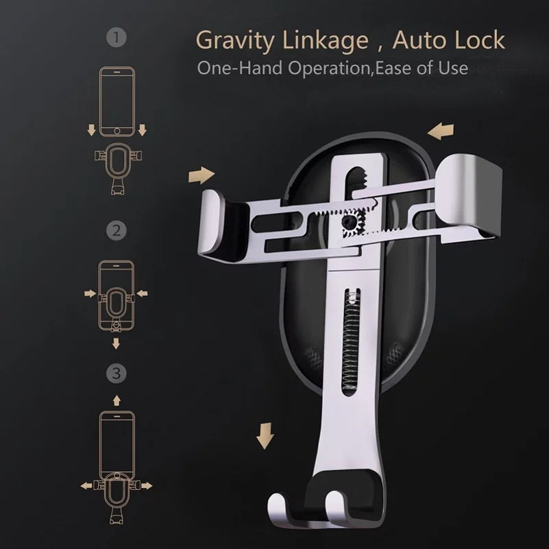 Air Vent Car Mount for Jitterbug Smart3 Phone - Holder Dock Cradle Gravity Auto Lock Q1R suitable With Lively Jitterbug Smart 3 Model