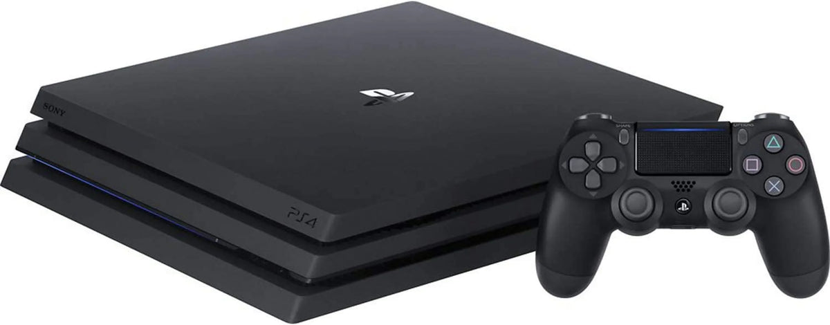 PlayStation 4 Pro 1TB Gaming Console Black Headset 2 Controller With BOLT AXTION Cleaning Kit Bundle Like New