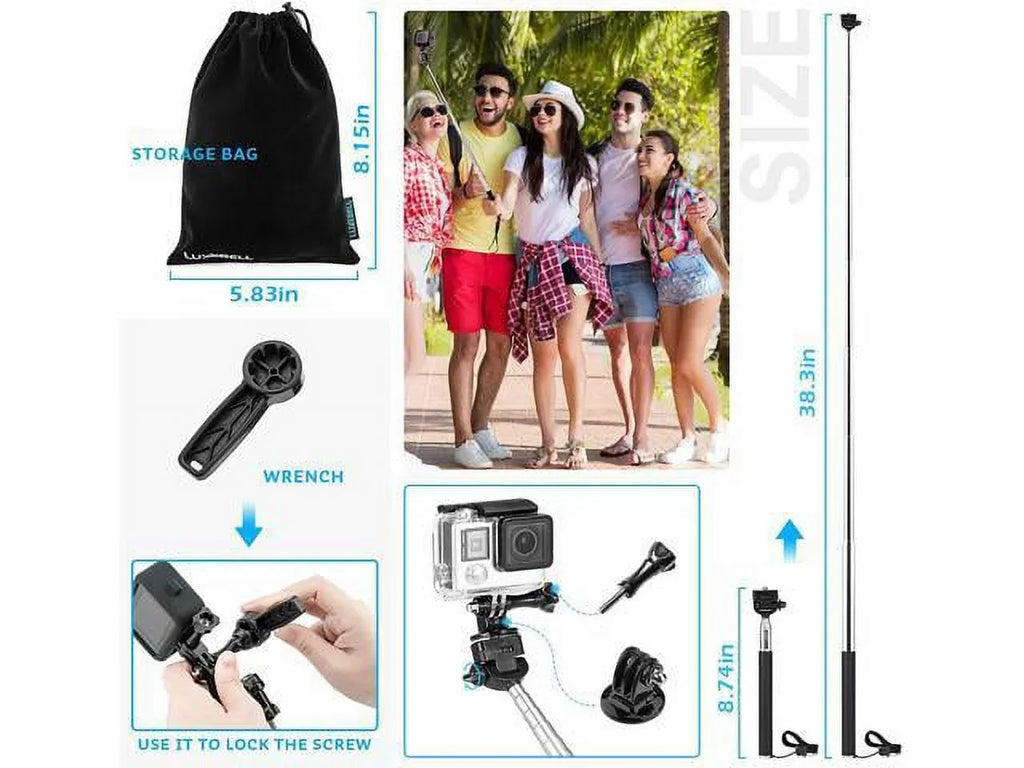 Accessories Kit for AKASO EK5000 EK7000 4K WiFi Action Camera GoPro Hero 9 8 7 6 5/Session 5/Hero 4/3+/3/2/1 Max Fusion SJ4000 SJ5000