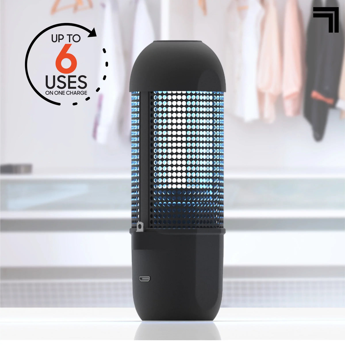 SHARPER IMAGE Sanitizing UV Travel Lamp, Portable and Compact Ultraviolet Light, Disinfect and Clean Phones Keyboard Kid’s Toys, Removes 99.9% of Germs and Bacteria, No Residue or Surface Damage