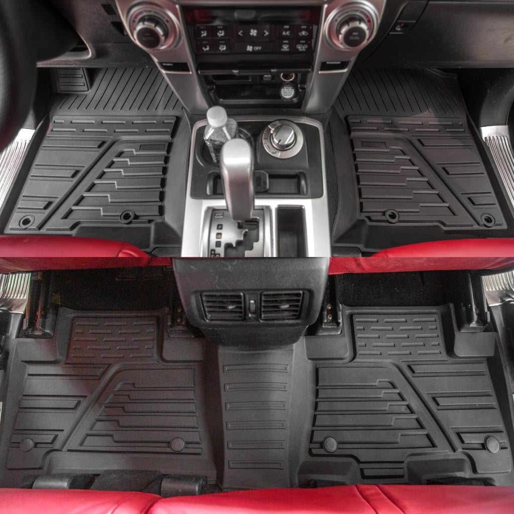 Fit 2013-2023  4Runner Floor Mats Trunk Mat Cargo Mat Cargo Liner All climate Back Seat protector Protector 2022 4 Runner Accessories (Fit Without Sliding Tray)