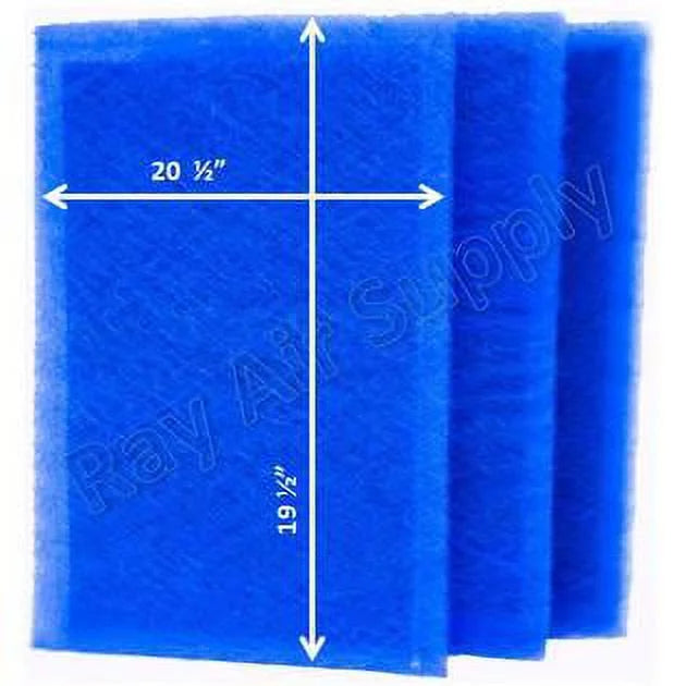 RAYAIR SUPPLY 22x22 Replacement Filter Pads matching with MicroPower Guard Air Cleaner (3 Pack) BLUE