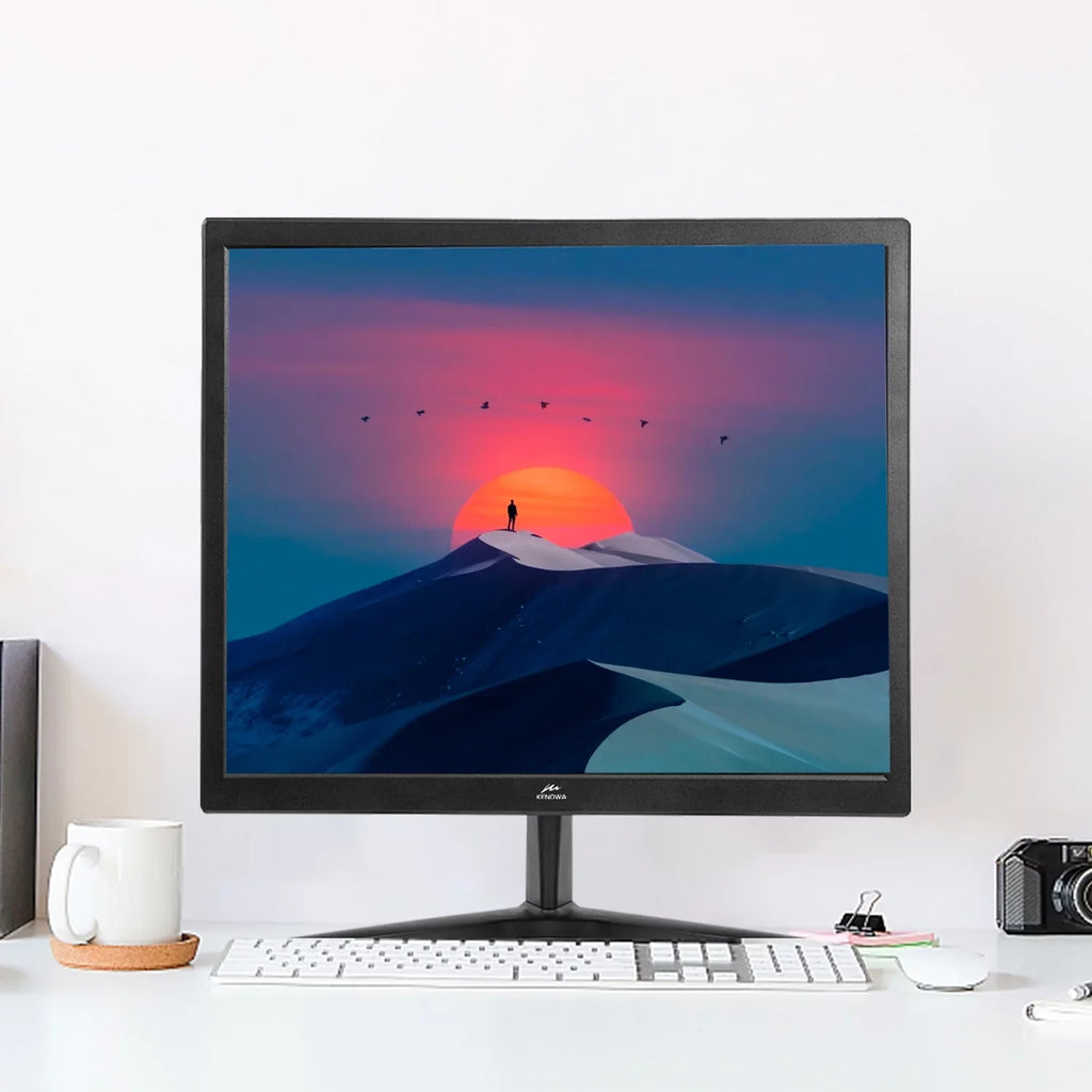 KENOWA 17 inch Ultra Slim 60Hz 1280X1024 LCD Computer Monitor, 250 CD/m² Desktop Gaming Computer Display Flat Panel HDMI Compliant VGA