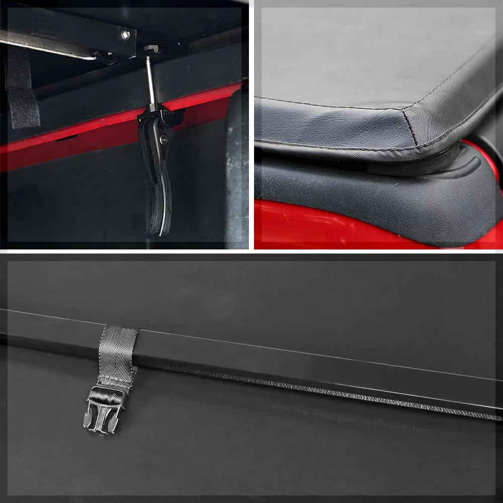 Short Bed Truck Tonneau wrap 5Ft Soft Top Tri-Fold Fleetside for 05-21 Frontier Fits select: 2005-2019 NISSAN FRONTIER