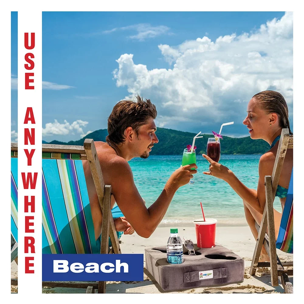 Use it anywhere-Couch, floor, bed, man cave, car, RV, park, beach and more!. Cup Cozy Deluxe Pillow (Navy) As Seen on TV -The world's BEST cup holder! Keep your drinks close and prevent spills