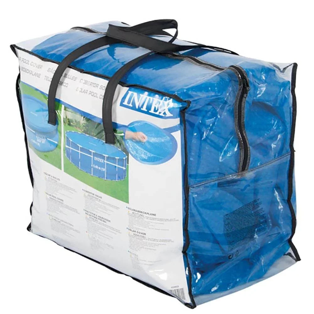 Intex 48in x 18ft Inflatable Round Metal Frame Above Ground Pool with Ladder, Pump & protector