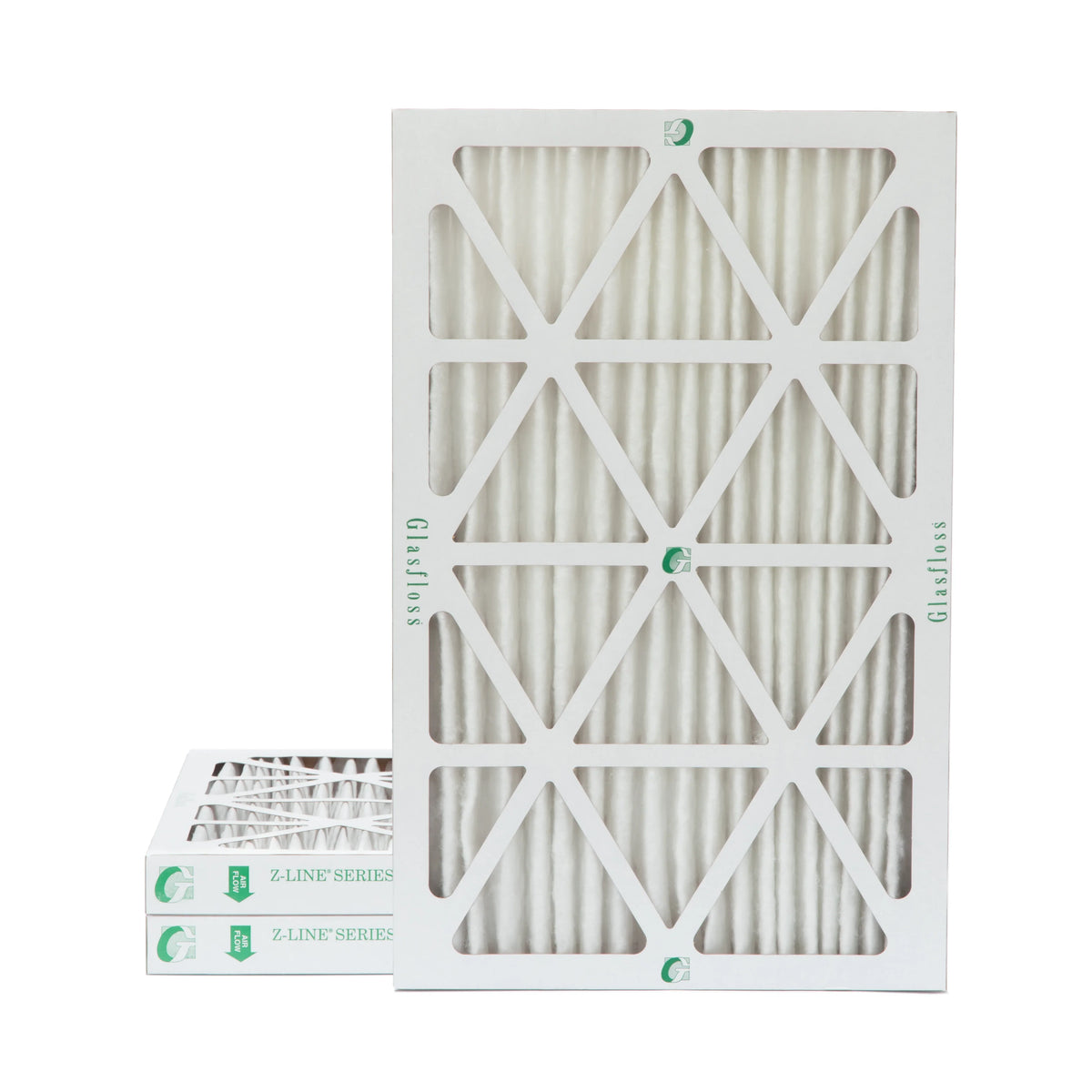 Actual Size: 15-1/2 x 24-1/2 x 1-3/4. 3 Pack of 16x25x2 MERV 13 Pleated 2" Inch Air Filters by Glasfloss