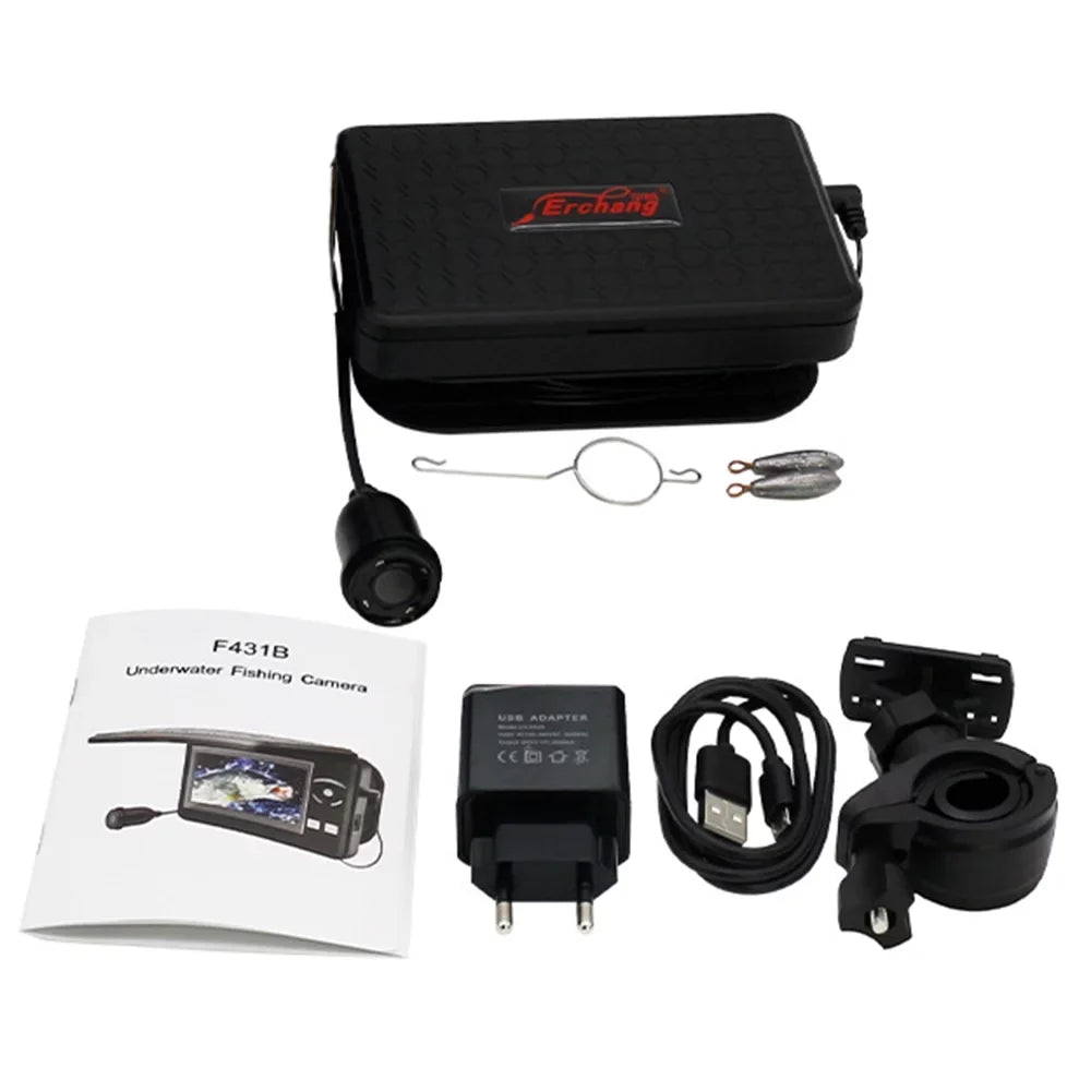 Portable Underwater Fishing Camera Waterproof 720P Fish Finder with LCD Display Ideal for Sea ship Fishing