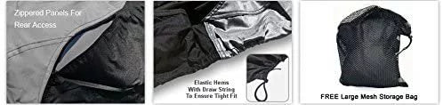 Custom Fit Weatherproof Jet Ski Covers Full for Yamaha Waverunner FX Cruiser/HO/SHO/FX HO 2007-2008 - Gray/Black - Trailerable - All elements - Rain & Sun - Free Trailer Straps & Bag