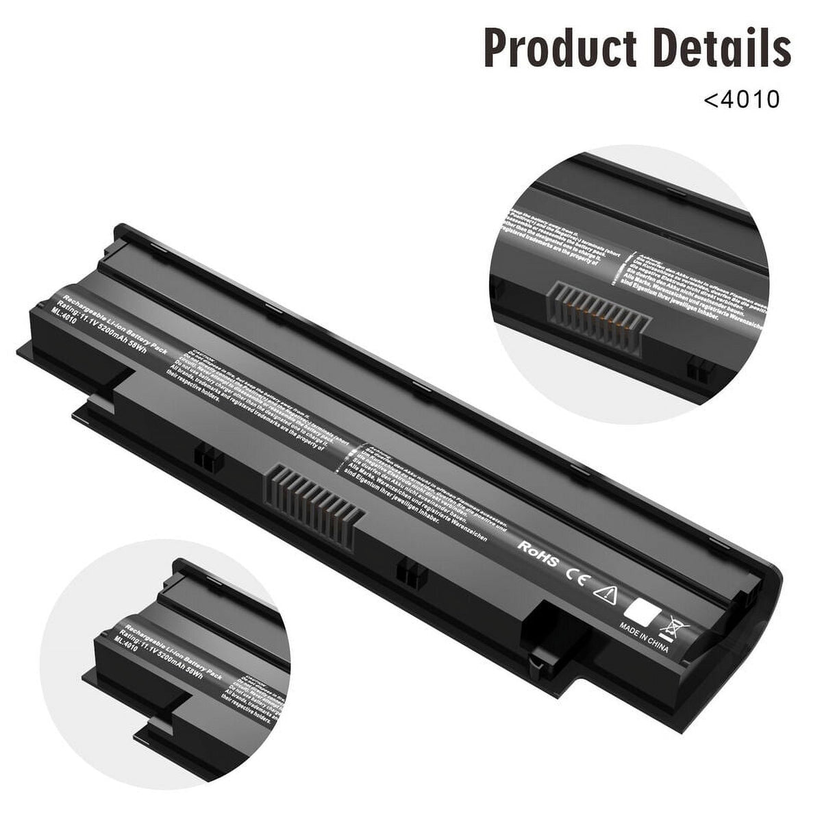 Battery For  Inspiron N4010 N4010D N5010 N5050 N5010D N5030 N7010 J1KND