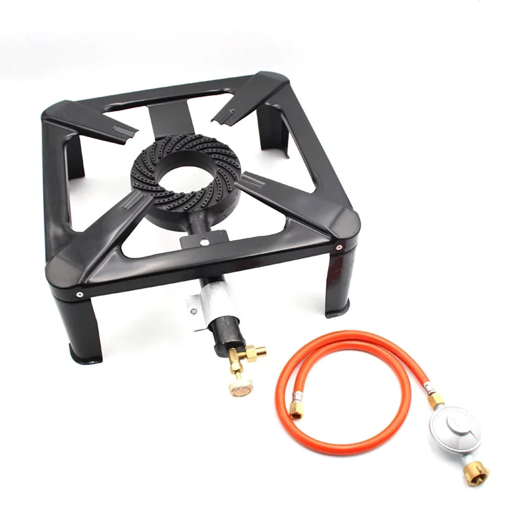 Walmeck Outdoor Furnace , Cast Iron Stove, Single Propane Gas Cooker for Camping BBQ