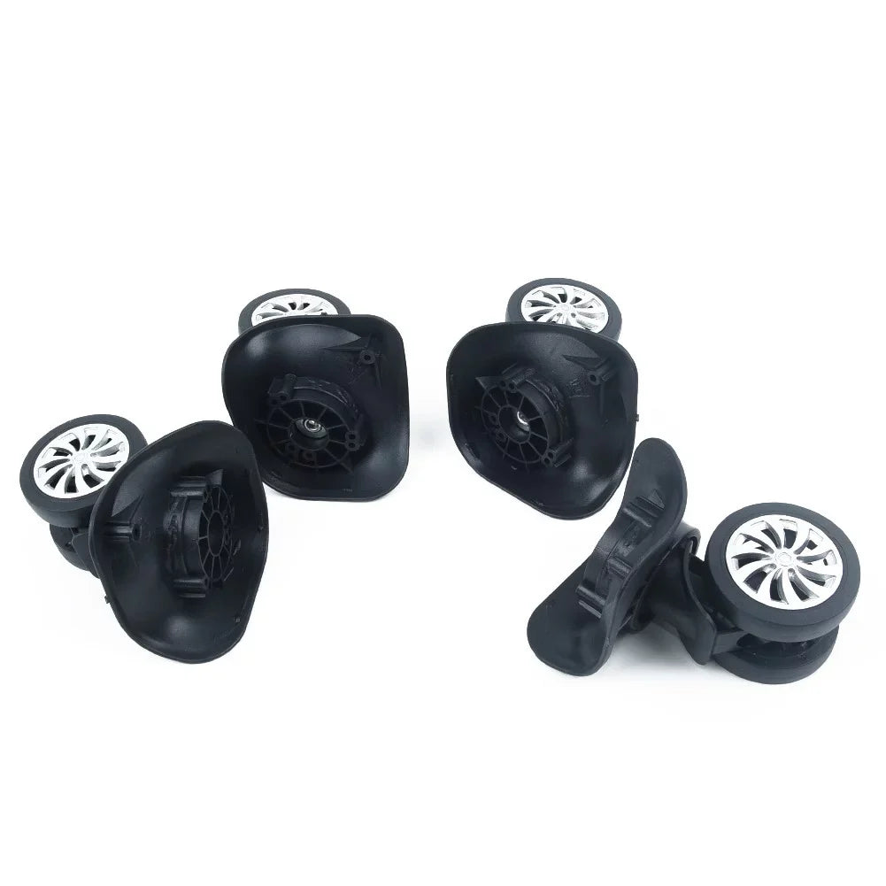 Yuri  4 Set Replacement Luggage Suitcase Wheels Swivel Universal Wheel Black