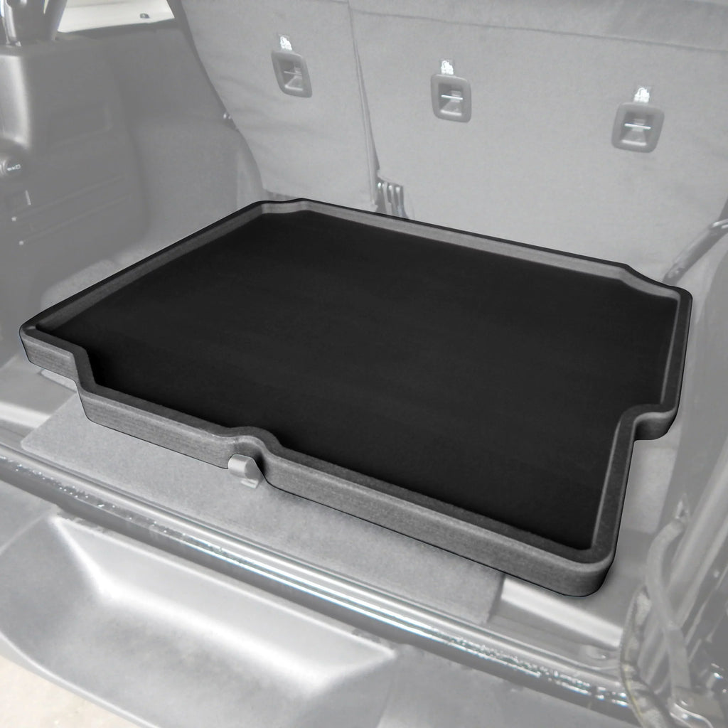 Red Hound Auto Cargo Trunk Mat Liner Tray Custom Fit Floor Black Foam suitable with Jeep Wrangler Unlimited 4-Door 2018-2019 (JL) Without Subwoofer - Anti-Rattle Waterproof Protector