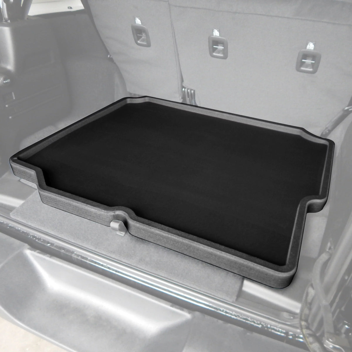 Red Hound Auto Cargo Trunk Mat Liner Tray Custom Fit Floor Black Foam suitable with Jeep Wrangler Unlimited 4-Door 2018-2019 (JL) Without Subwoofer - Anti-Rattle Waterproof Protector