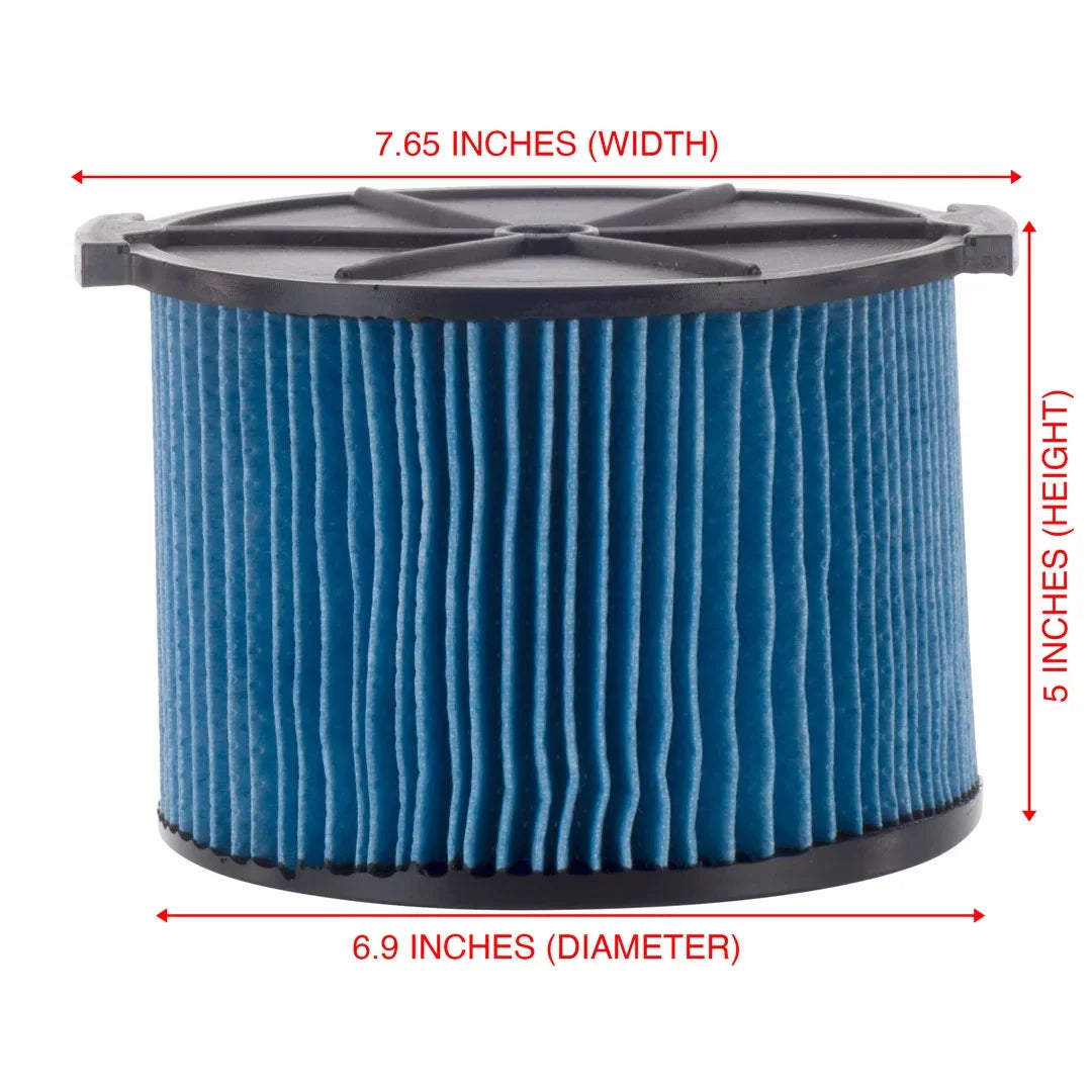 5 Pack VF3500 3-Layer Fine Dust Cartridge Filter Replacement Part 26643 appropriate with RIDGID 3-4.5 Gallon Wet & Dry Portable Vacuums