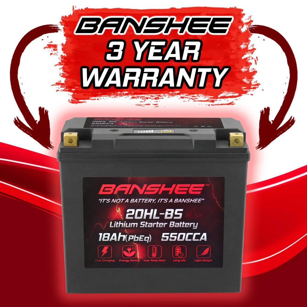 Banshee 20L-BS LiFePO4 Motorsports Battery suitable with Yamaha VX1100D WaveRunner V1 Sport 2015 to 2015
