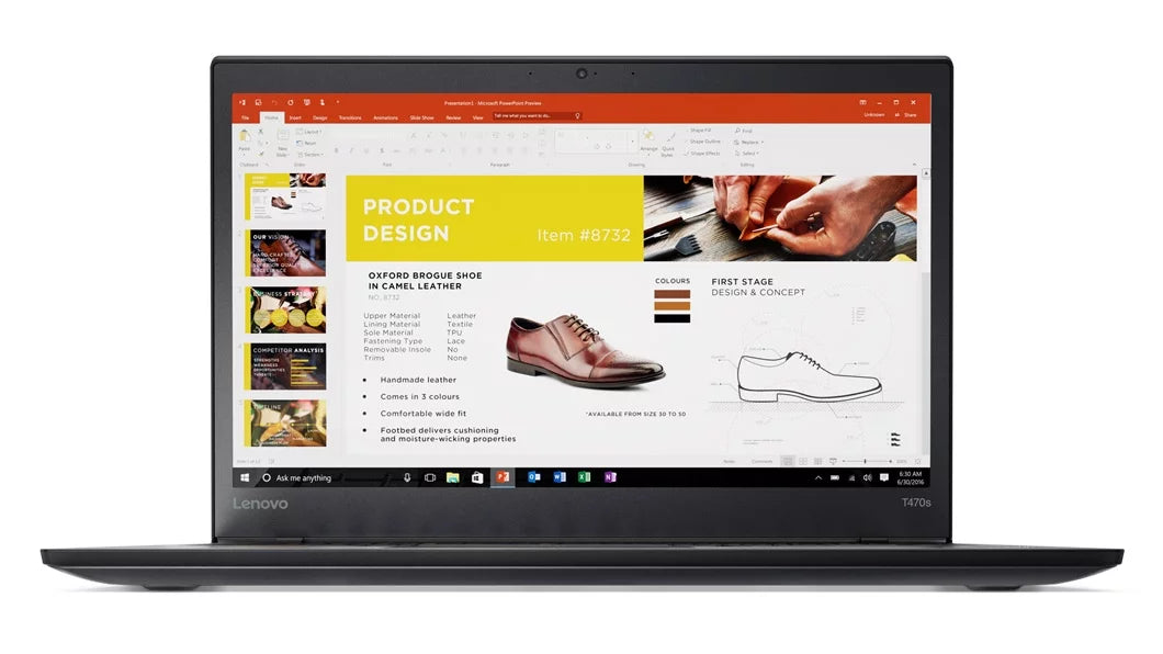 ThinkPad T470s Touch Windows 10 Pro Laptop -  Core i7-7600U, 8GB RAM, 256GB PCIe NVMe SSD, 14" IPS FHD (1920x1080) Matte Touchscreen, Fingerprint Reader, Smart Card Reader, Black Color