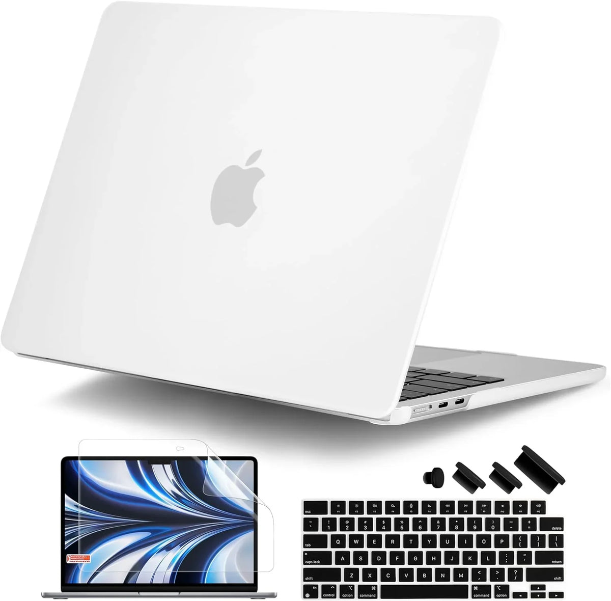 DONGKE appropriate with M2 MacBook Air 13.6 inch Case 2022 2023 A2681, Hard Shell Case with Keyboard protector &
