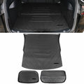 Ikon Motorsports Trunk Mats Cargo Liner matching with 2020-2023 Tesla Model Y Black TPE All climate Waterproof Anti-Slip Frunk Trunk Under Cargo Storage Liner Mat Interior Accessories 3PCS