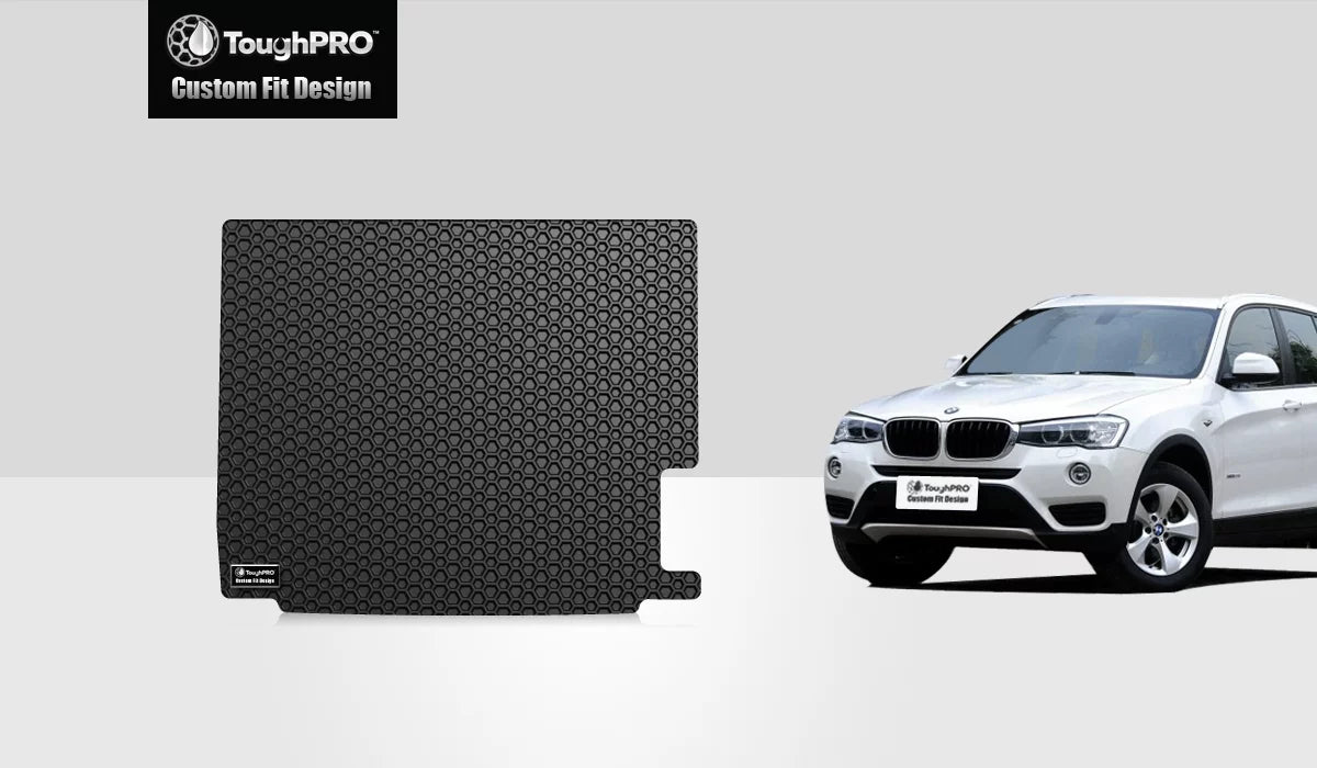 ToughPRO - Trunk Mat suitable with  X3 - All elements Heavy Duty (Made in USA) - Black Rubber - 2015