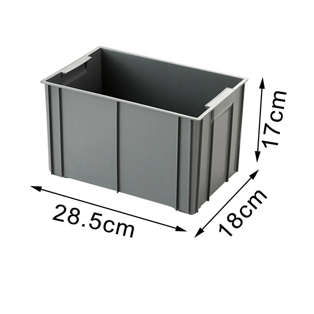 Storage Box Storage Bin Durable Multipurpose Organizer Space Saving Stackable Storage Container for RV Travel Desktop Fishing Gray 28.5x18x17cm