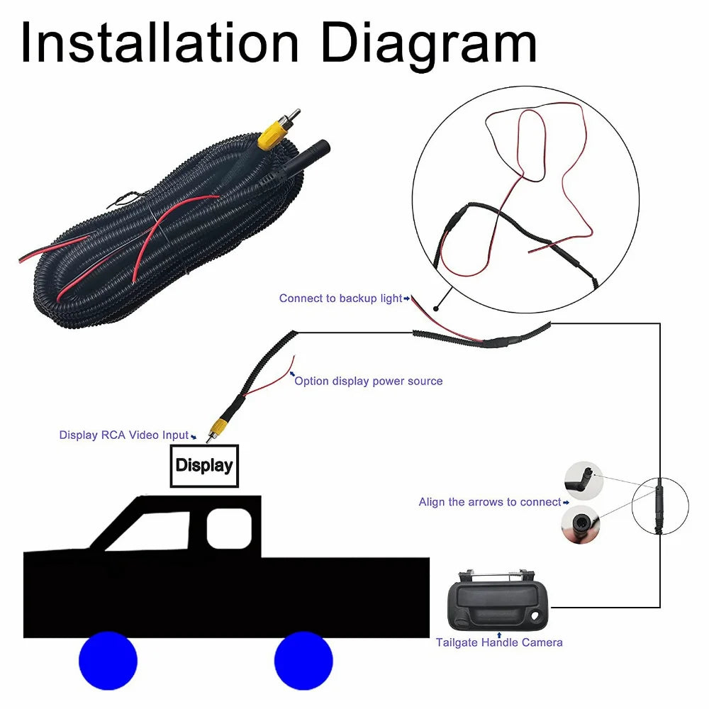 For 2004-2014  F150 Trucks Tailgate Handle Mount Backup Rear View Camera US
