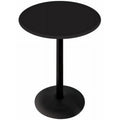 Diameter Indoor & Outdoor Black Steel Round Top. Black Table with 30 in. 42 in