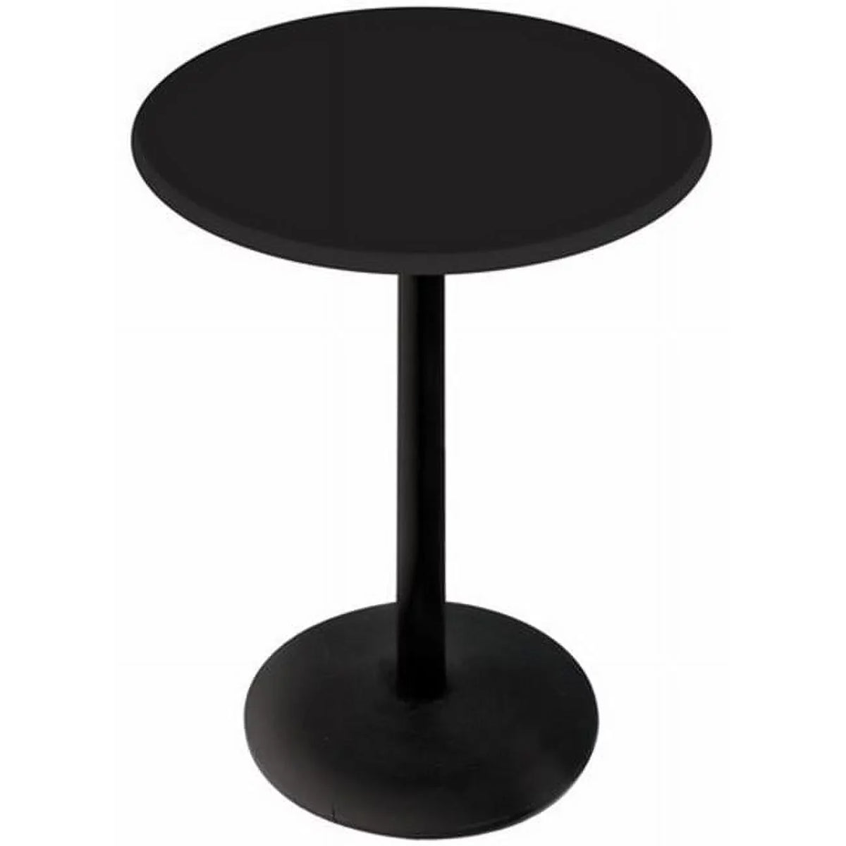 Diameter Indoor & Outdoor Black Steel Round Top. Black Table with 30 in. 42 in