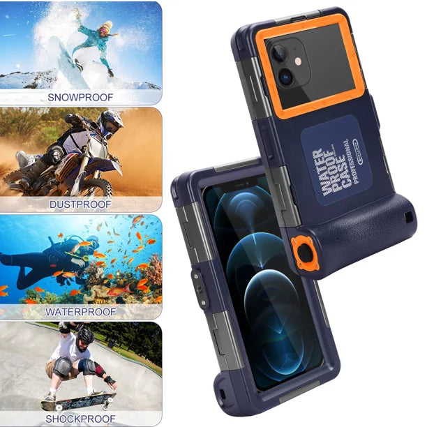 UrbanX Professional [15m/50ft] Swimming Diving Surfing Snorkeling Photo Video Waterproof Protective Case Underwater Housing for vivo Y72 5G And all Phones Up to 6.9 Inch LCD with Lanyard