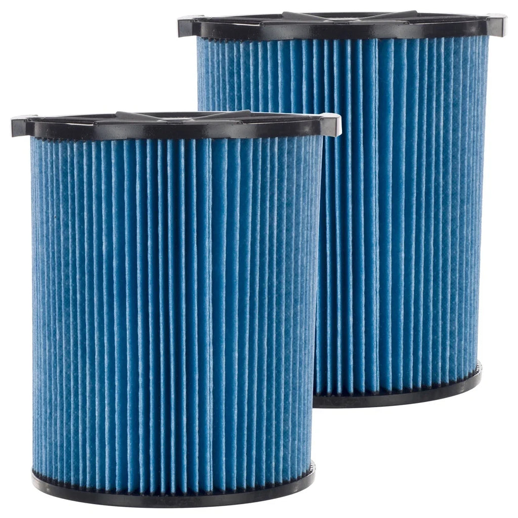 2 Pack 3-Layer Fine Dust Cartridge Filter Replacement Part 72952 appropriate with RIDGID VF5000, 5-20 Gallon Wet & Dry Vacuums, Washable & Reusable