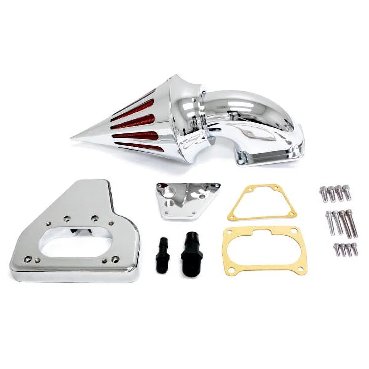 Krator Motorcycle Chrome Spike Air Cleaner Intake Filter matching with 2002-2009 Honda VTX 1800 R/S/C/N/F