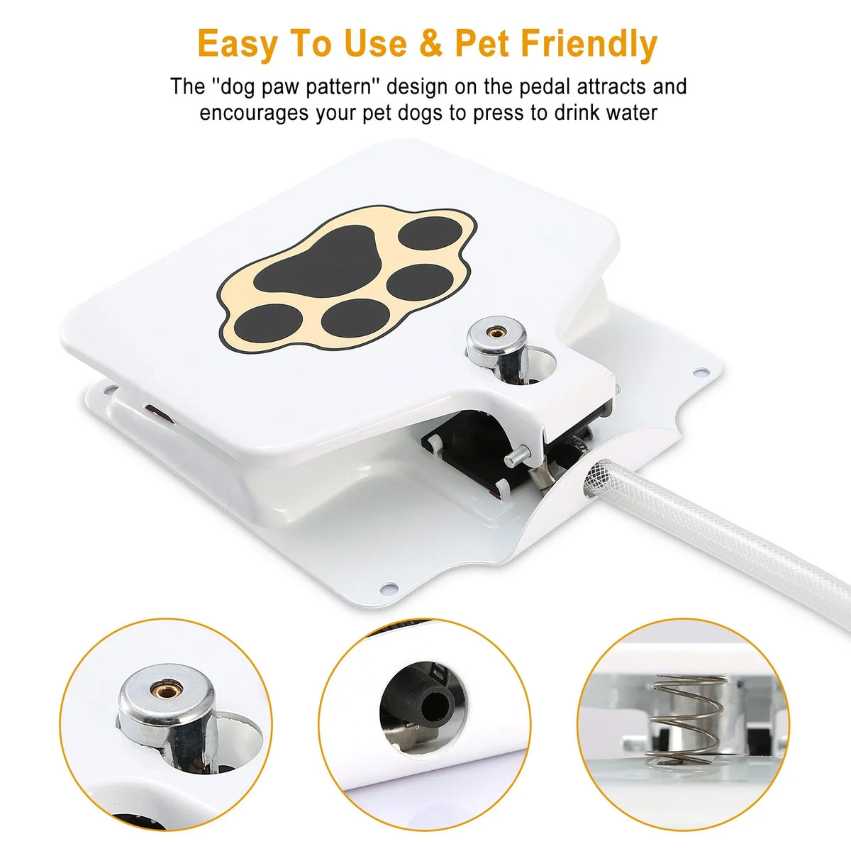 iMounTEK Outdoor Garden Dog moisture Fountain, Ultra Hygienic, Dog Step on Paw Activated Sprinkler Toy