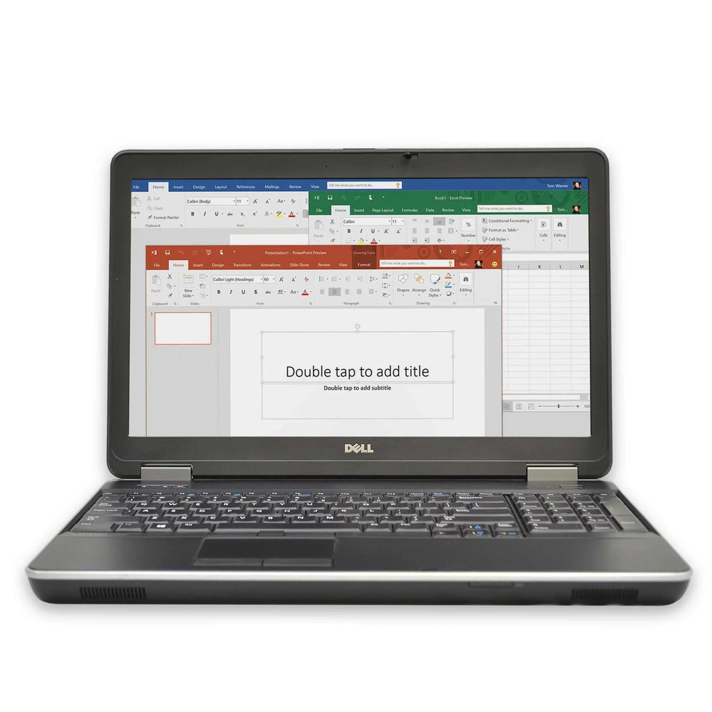 Latitude E6540 Laptop Computer, 2.60 GHz  i7 Quad Core Gen 4, DDR3 RAM, SSD Hard Drive, Windows 10 Home 64Bit, 15" Screen Used