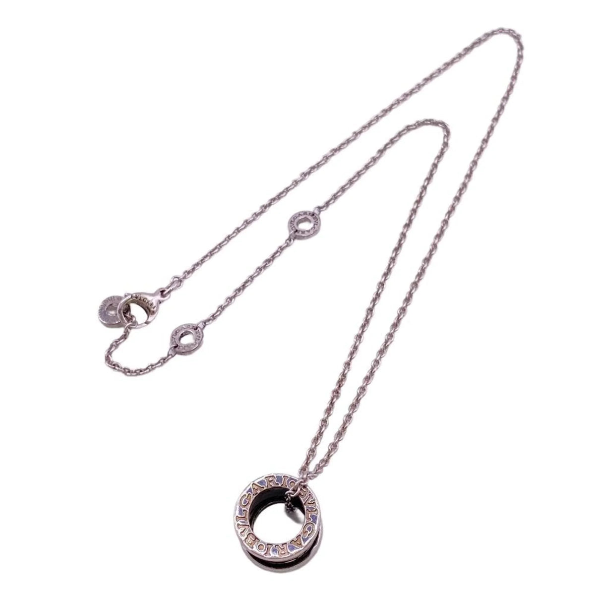 Zero One 925 Save the Children Charity Necklace Black Men's Women's Z0005229 (Fair). Pre-Owned BVLGARI B