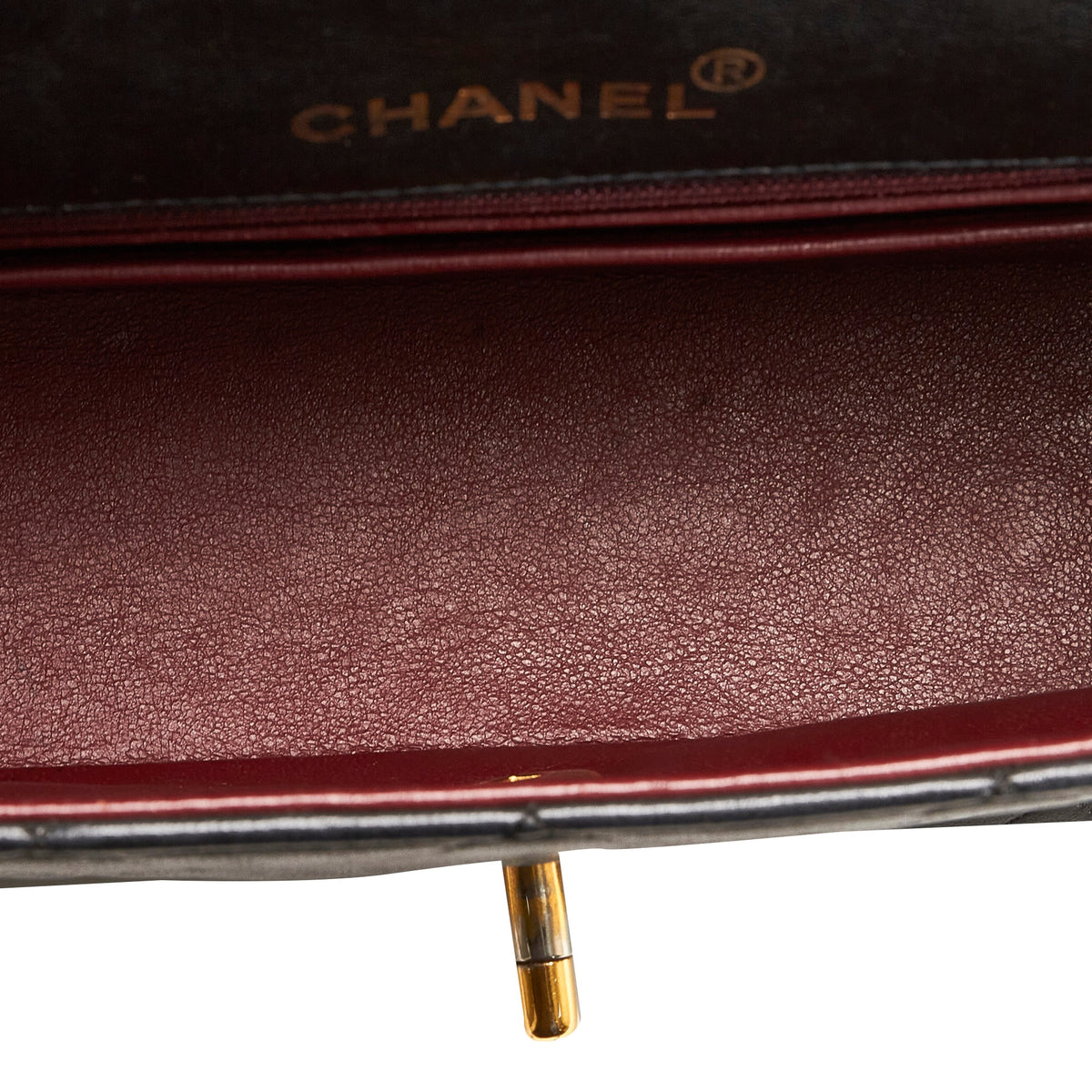 Pre-Owned Authenticated Chanel Small Lambskin Diana Flap Leather Black Crossbody Bag Unisex (Good)