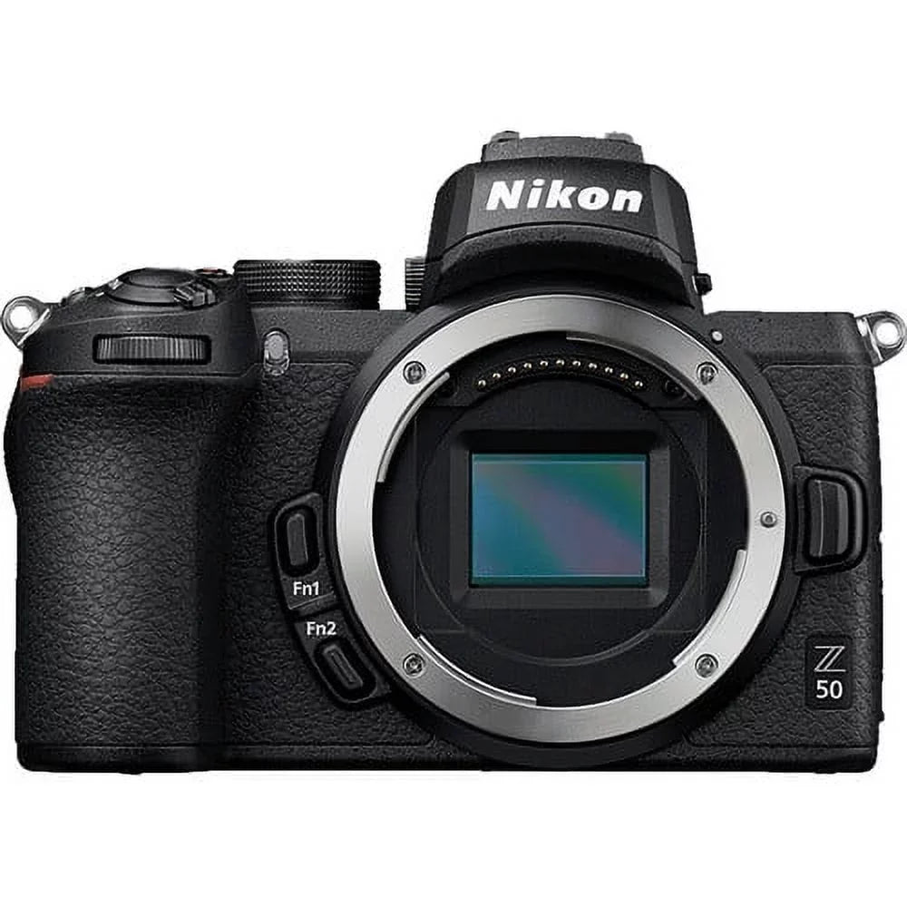 Z50 Mirrorless Camera with NIKKOR Z DX 16-50mm VR Lens + 2 Pack 32GB SanDisk Card + Case + Tripod + ZeeTech Accessory Bundle