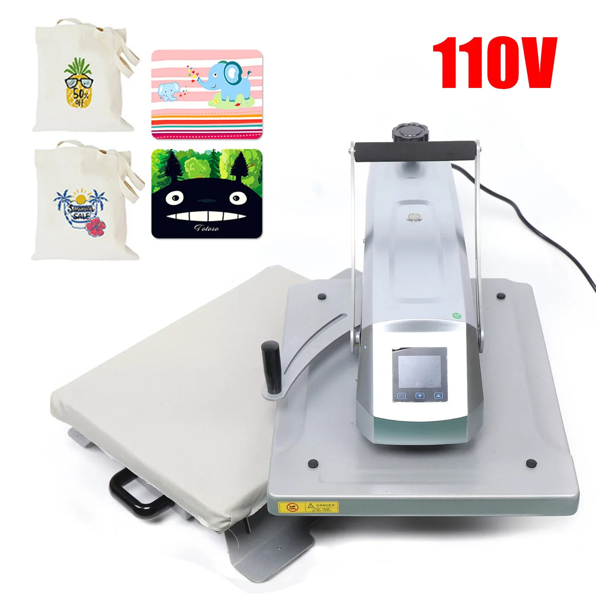 Aiqidi 3 in 1 Combo T-Shirt Heat Press Transfer Machine 16x20 Inch Swing Away Heat Transfer Sublimation Machine Clothing Printing Machine 1600W