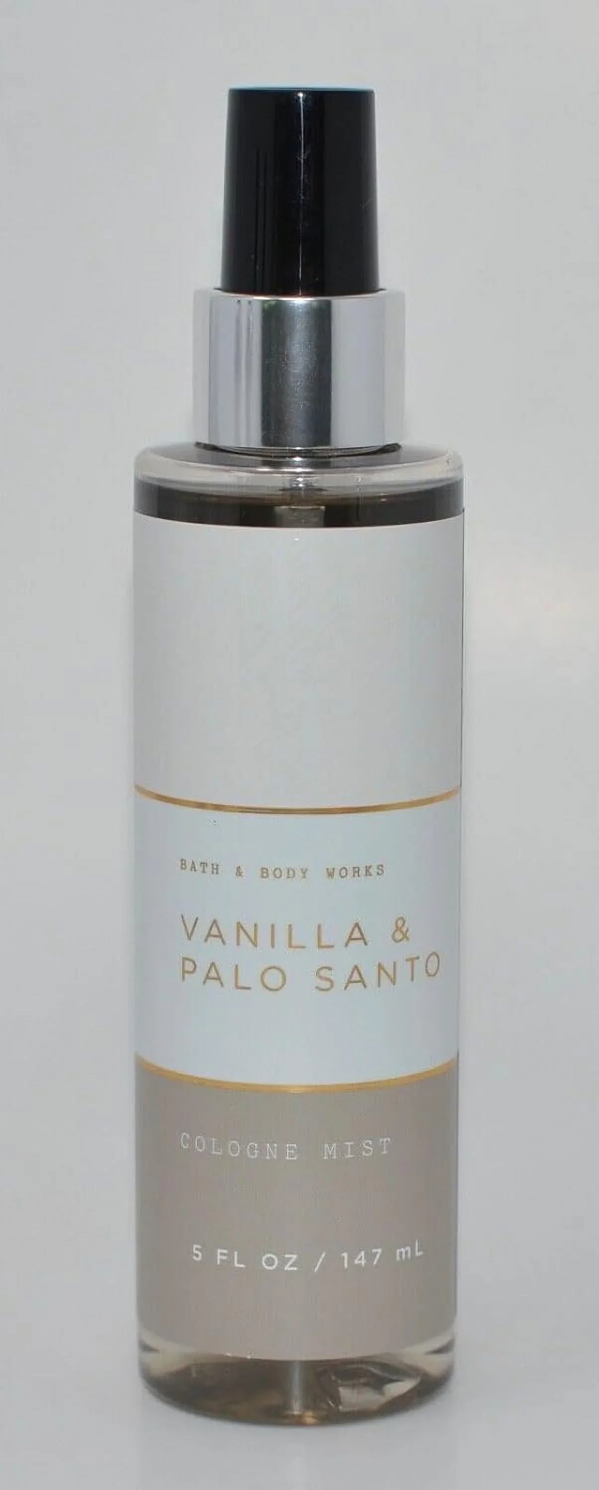 Bath & Body Works Men's Cologne Vanilla & Palo Santo 5 Fl Oz / 147 Ml smells like: warm and smooth—inspired by creamy sandalwood and comforting vanilla